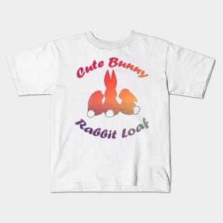 Cute Bunny Rabbit Loaf Kids T-Shirt